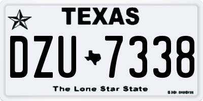 TX license plate DZU7338