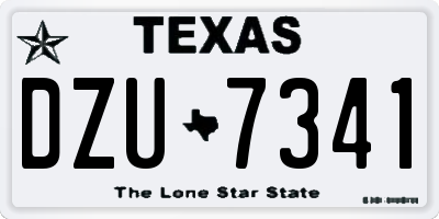 TX license plate DZU7341