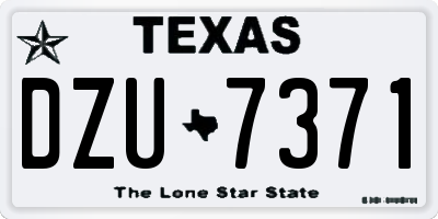 TX license plate DZU7371