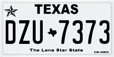 TX license plate DZU7373