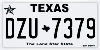 TX license plate DZU7379