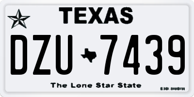 TX license plate DZU7439