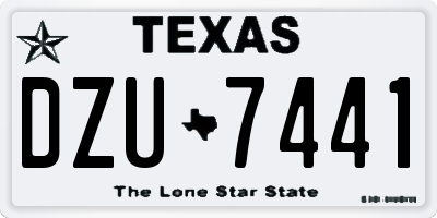 TX license plate DZU7441