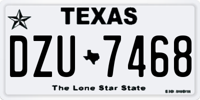 TX license plate DZU7468
