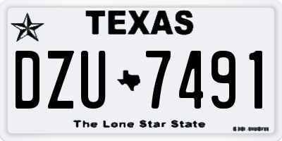 TX license plate DZU7491