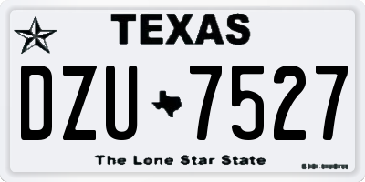 TX license plate DZU7527