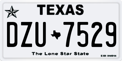 TX license plate DZU7529