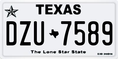TX license plate DZU7589