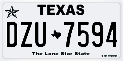 TX license plate DZU7594
