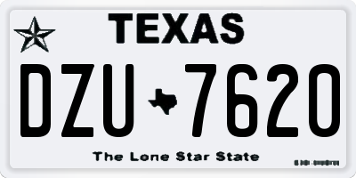 TX license plate DZU7620