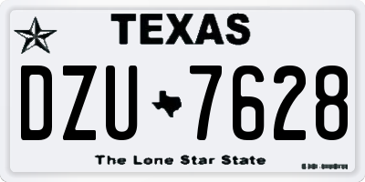 TX license plate DZU7628