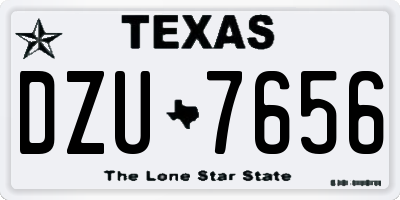 TX license plate DZU7656