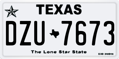 TX license plate DZU7673