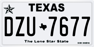 TX license plate DZU7677