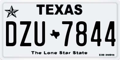 TX license plate DZU7844