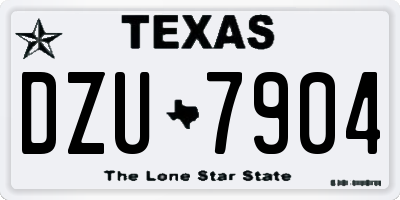 TX license plate DZU7904