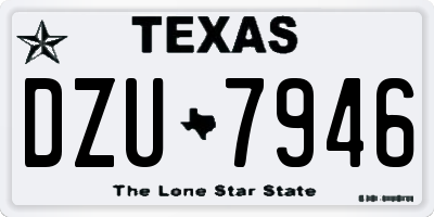 TX license plate DZU7946