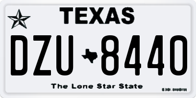 TX license plate DZU8440