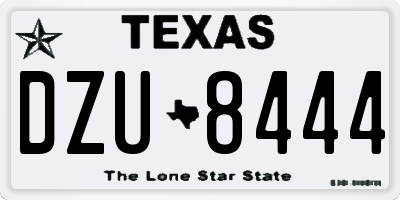 TX license plate DZU8444