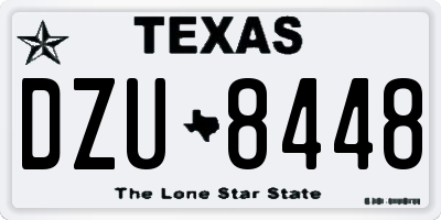 TX license plate DZU8448