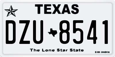 TX license plate DZU8541