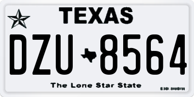 TX license plate DZU8564