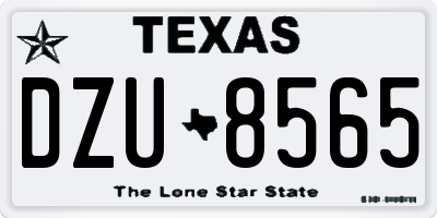 TX license plate DZU8565