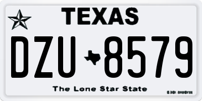 TX license plate DZU8579