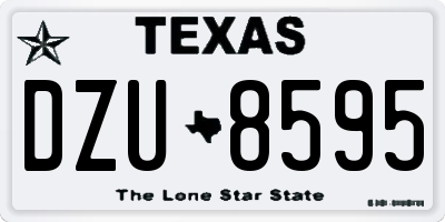 TX license plate DZU8595