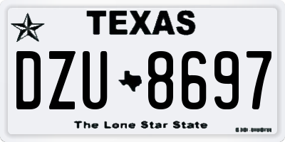 TX license plate DZU8697