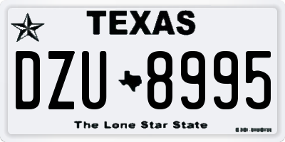 TX license plate DZU8995