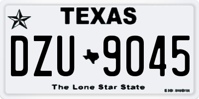 TX license plate DZU9045
