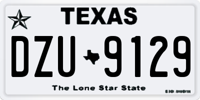 TX license plate DZU9129