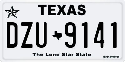 TX license plate DZU9141