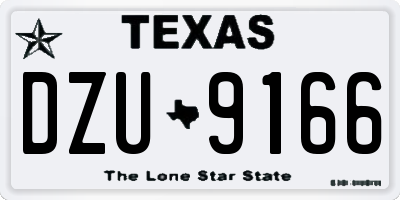 TX license plate DZU9166
