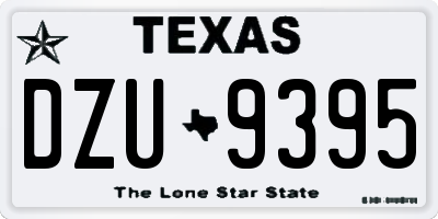 TX license plate DZU9395