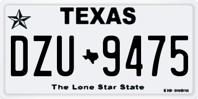 TX license plate DZU9475