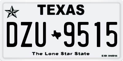 TX license plate DZU9515