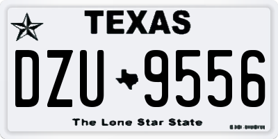 TX license plate DZU9556