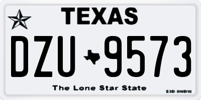 TX license plate DZU9573