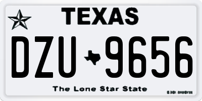 TX license plate DZU9656