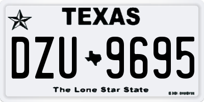 TX license plate DZU9695