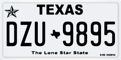TX license plate DZU9895