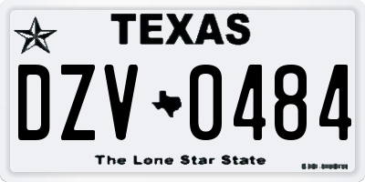 TX license plate DZV0484
