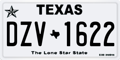 TX license plate DZV1622