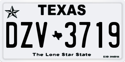 TX license plate DZV3719