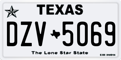 TX license plate DZV5069