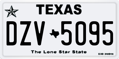 TX license plate DZV5095