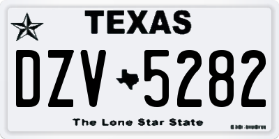TX license plate DZV5282