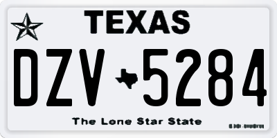 TX license plate DZV5284